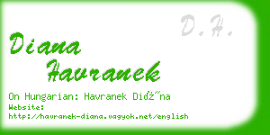 diana havranek business card